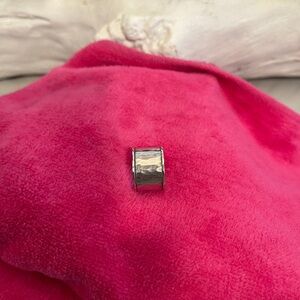 Wide Wedding Band/Cigar Band Sterling Silver Ring Sz 6